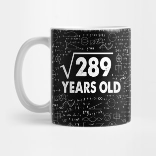 17 years old 17th birthday Gift Square Root of 289 Science Lover Gifts Bday Mug